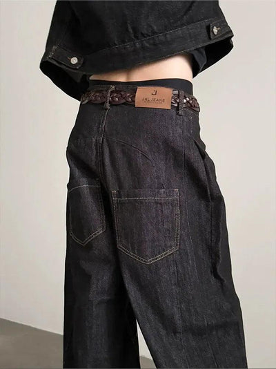 Gen Structured Wide Leg Jeans-korean-fashion-Jeans-Gen's Closet-OH Garments