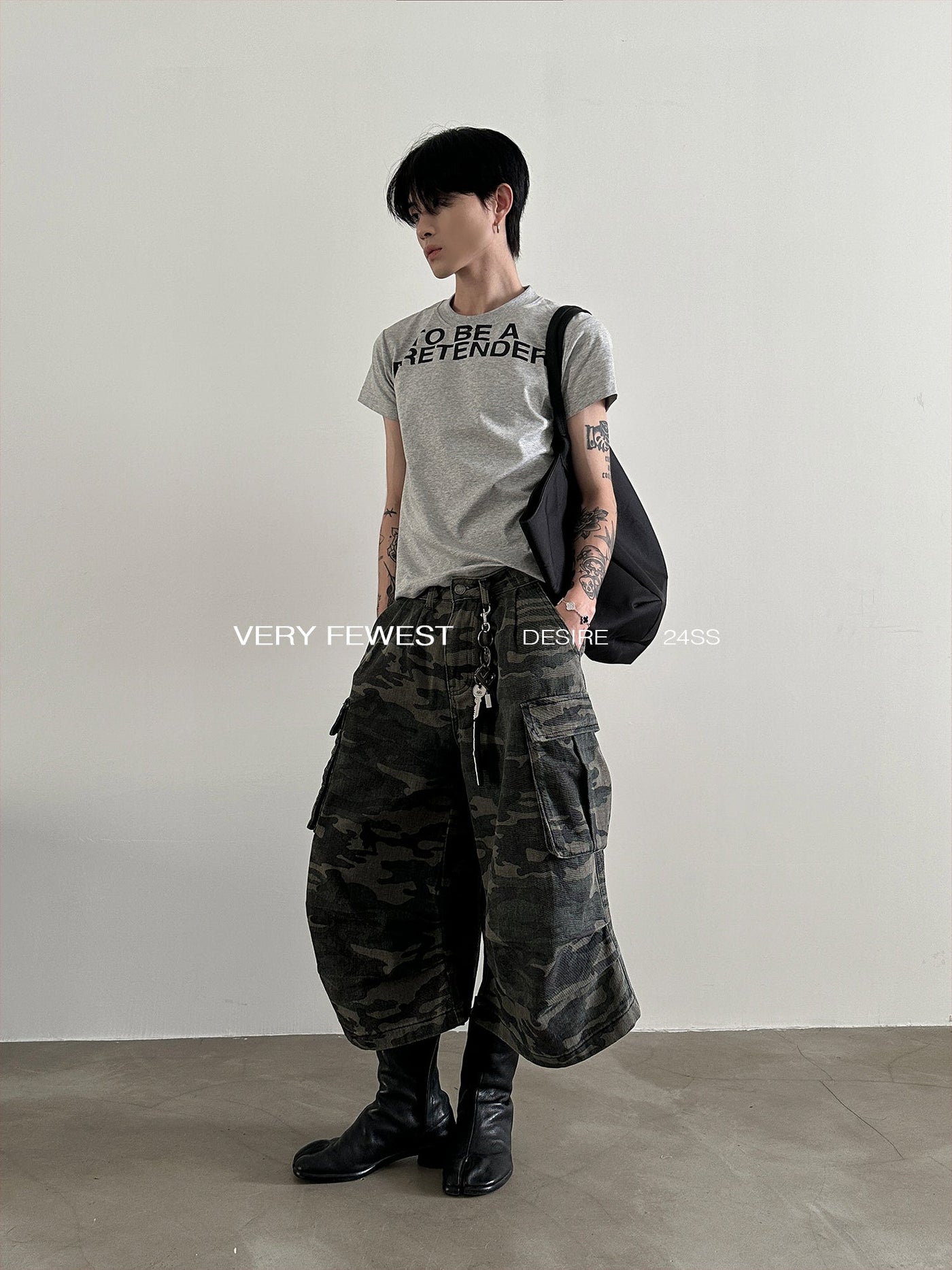 Gen Washed Pleats Camo Cargo Shorts-korean-fashion-Shorts-Gen's Closet-OH Garments