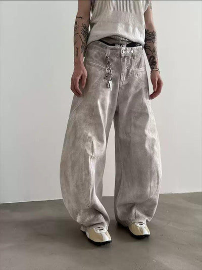 Gen Washed Structure Curved Jeans-korean-fashion-Jeans-Gen's Closet-OH Garments