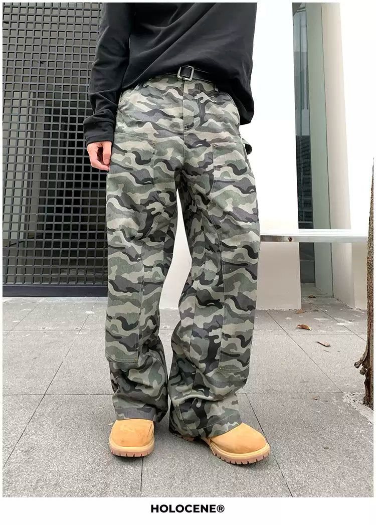 Holo Camouflage Wide Leg Cargo Pants-korean-fashion-Pants-Holo's Closet-OH Garments