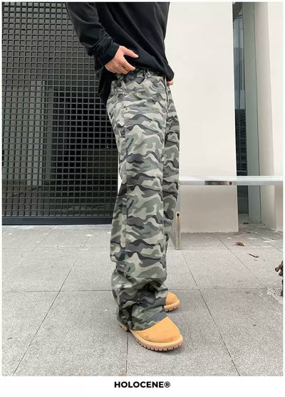 Holo Camouflage Wide Leg Cargo Pants-korean-fashion-Pants-Holo's Closet-OH Garments