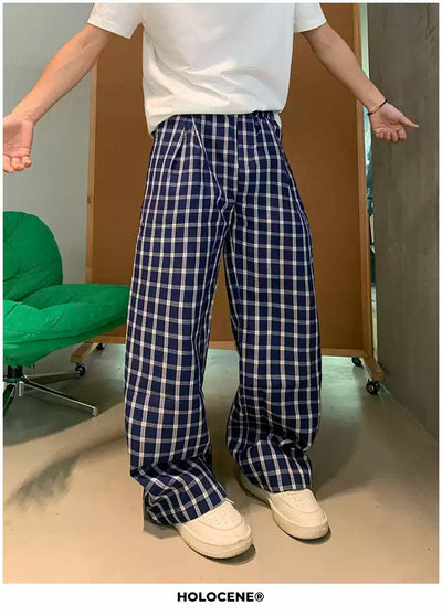 Holo Checkered Comfty Pants-korean-fashion-Pants-Holo's Closet-OH Garments