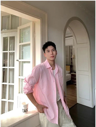 Holo Front Pocket Neat Shirt-korean-fashion-Shirt-Holo's Closet-OH Garments