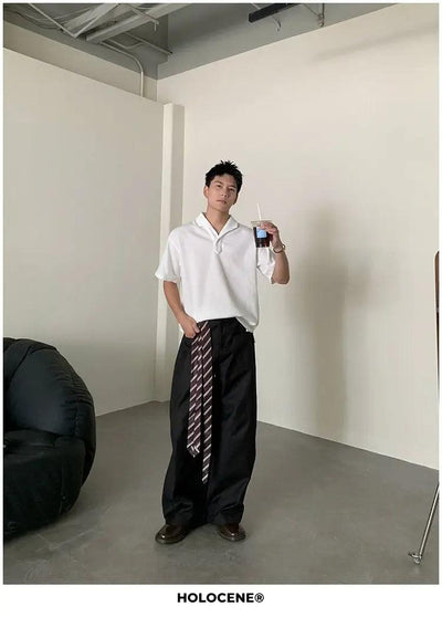 Holo Front Pocket Wide Scimitar Pants-korean-fashion-Pants-Holo's Closet-OH Garments