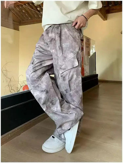 Holo Light Camo Pleated Cargo Pants-korean-fashion-Pants-Holo's Closet-OH Garments