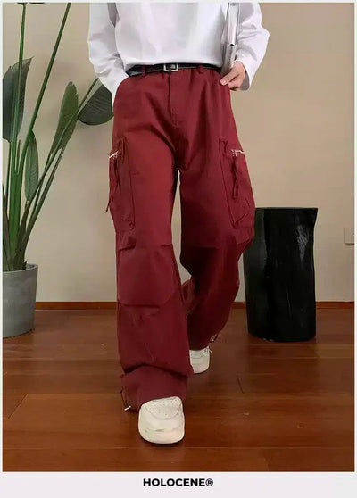 Holo Side Zippered Pockets Cargo Pants-korean-fashion-Pants-Holo's Closet-OH Garments