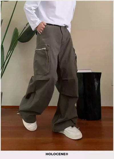 Holo Side Zippered Pockets Cargo Pants-korean-fashion-Pants-Holo's Closet-OH Garments