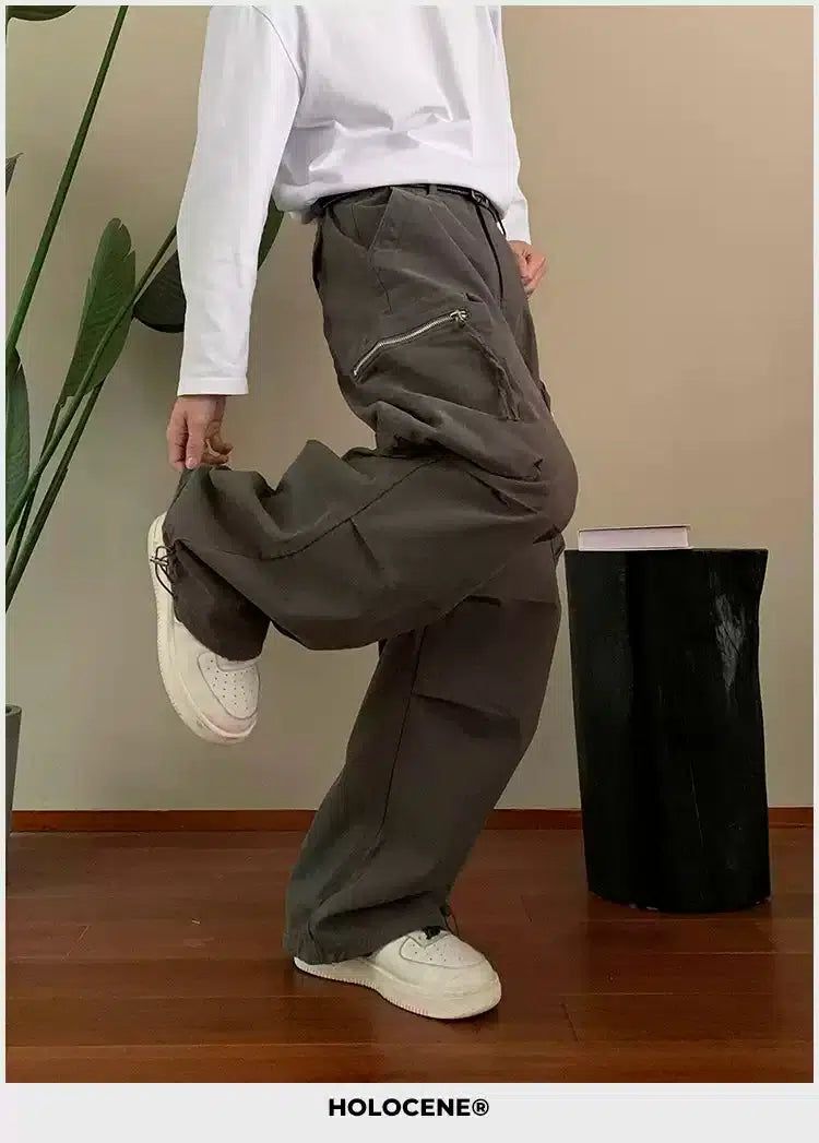 Holo Side Zippered Pockets Cargo Pants-korean-fashion-Pants-Holo's Closet-OH Garments