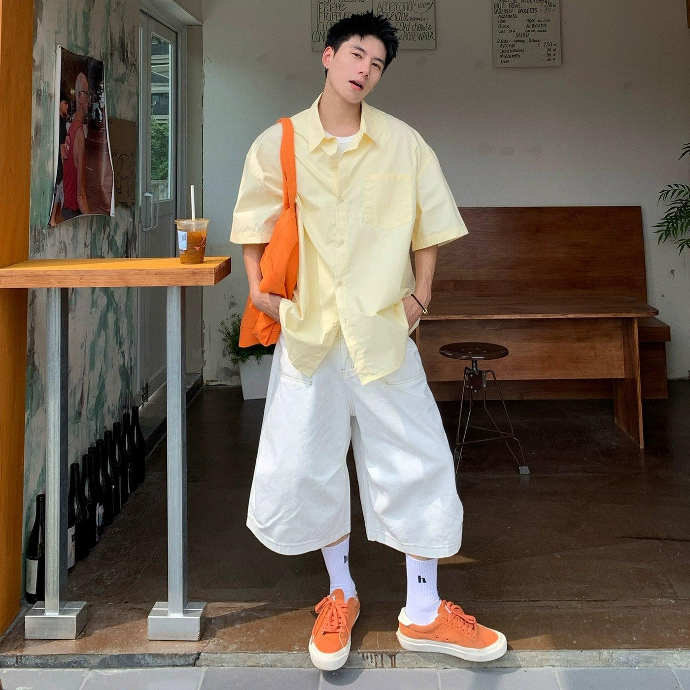 Holo Solid Color Loose Shirt-korean-fashion-Shirt-Holo's Closet-OH Garments