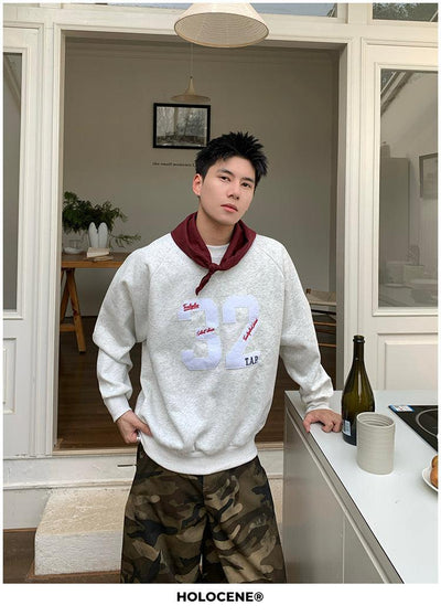 Holo Sports Embroidery Crewneck-korean-fashion-Crewneck-Holo's Closet-OH Garments