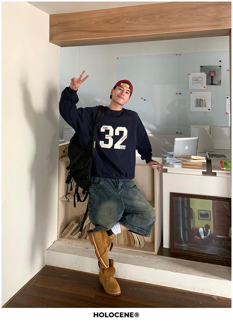 Holo Sports Embroidery Crewneck-korean-fashion-Crewneck-Holo's Closet-OH Garments