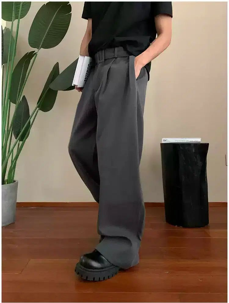 Holo Waist Belt Bootcut Trousers-korean-fashion-Trousers-Holo's Closet-OH Garments