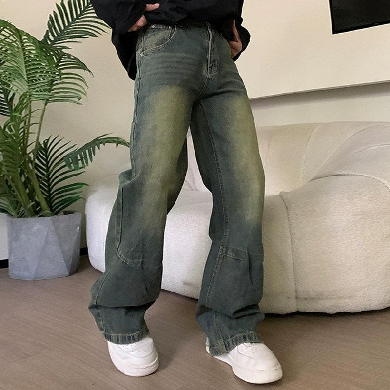 Holo Washed Clean Fit Jeans-korean-fashion-Jeans-Holo's Closet-OH Garments