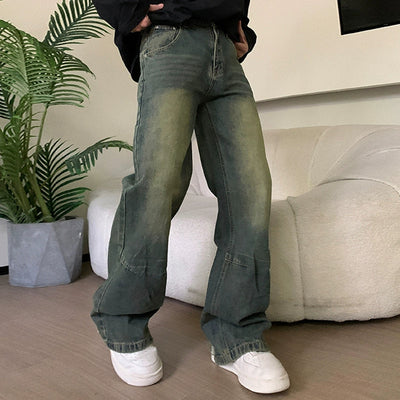 Holo Washed Clean Fit Jeans-korean-fashion-Jeans-Holo's Closet-OH Garments