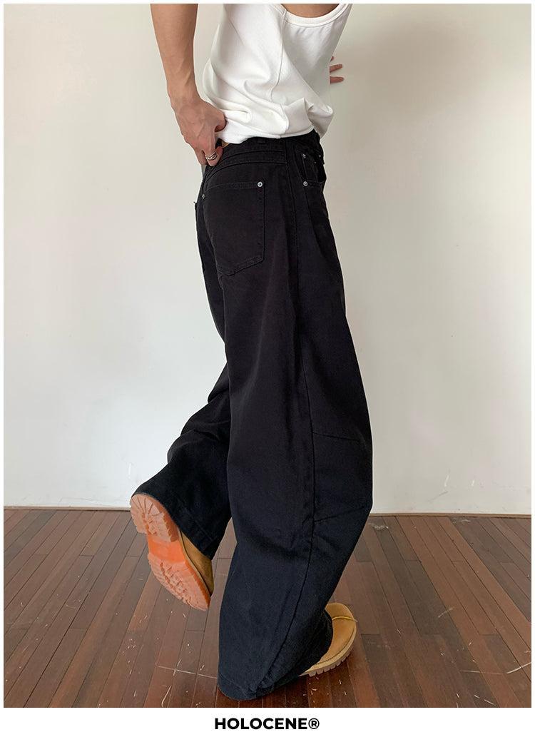 Holo Washed Scimitar Cut Pants-korean-fashion-Pants-Holo's Closet-OH Garments