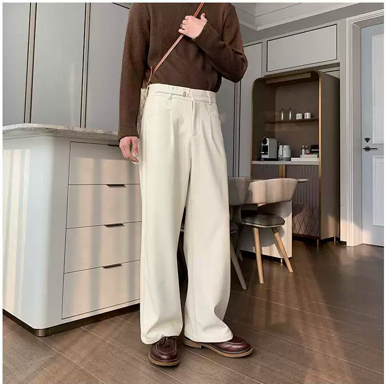 Hua Basic Straight Bootcut Trousers-korean-fashion-Trousers-Hua's Closet-OH Garments