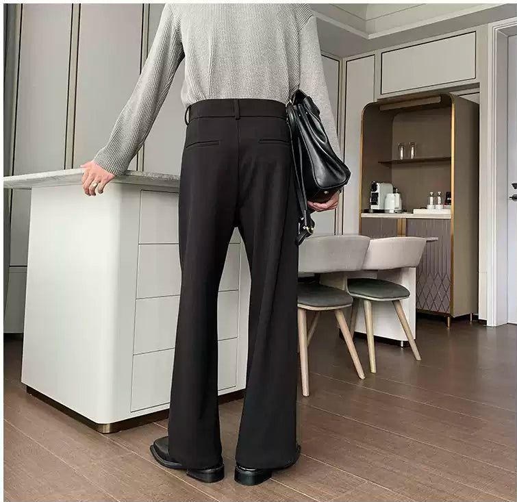 Hua Basic Straight Bootcut Trousers-korean-fashion-Trousers-Hua's Closet-OH Garments