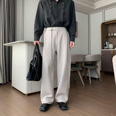 Hua Belt Strapped Straight Trousers-korean-fashion-Trousers-Hua's Closet-OH Garments