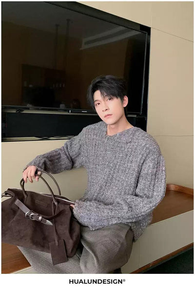 Hua Brushed Rib Knit Jacket-korean-fashion-Jacket-Hua's Closet-OH Garments