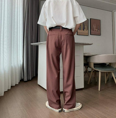 Hua Casual Front Pleated Trousers-korean-fashion-Pants-Hua's Closet-OH Garments