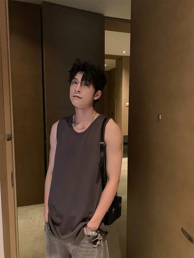 Hua Casual Sports Tank Top-korean-fashion-Tank Top-Hua's Closet-OH Garments