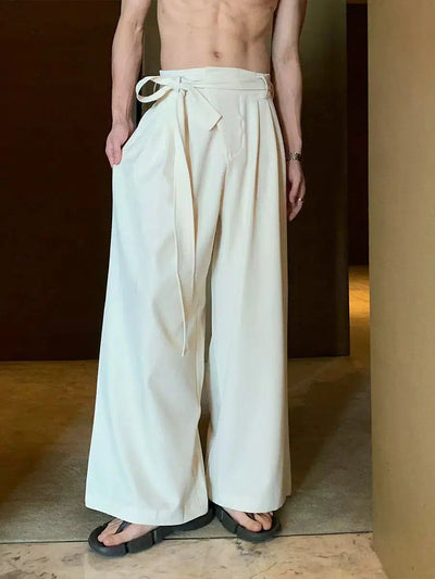 Hua Chic Belt Strap Trousers-korean-fashion-Trousers-Hua's Closet-OH Garments