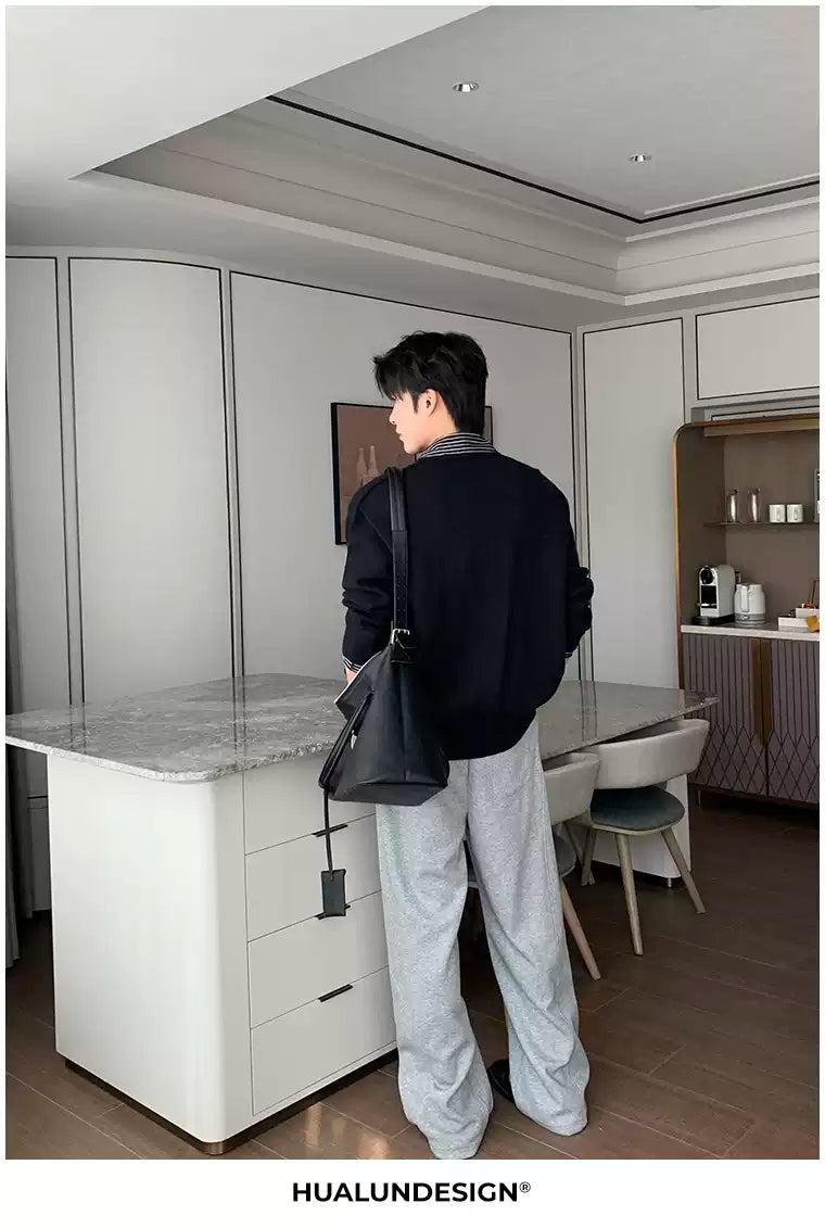 Hua Classic Round Neck Knit Cardigan-korean-fashion-Cardigan-Hua's Closet-OH Garments