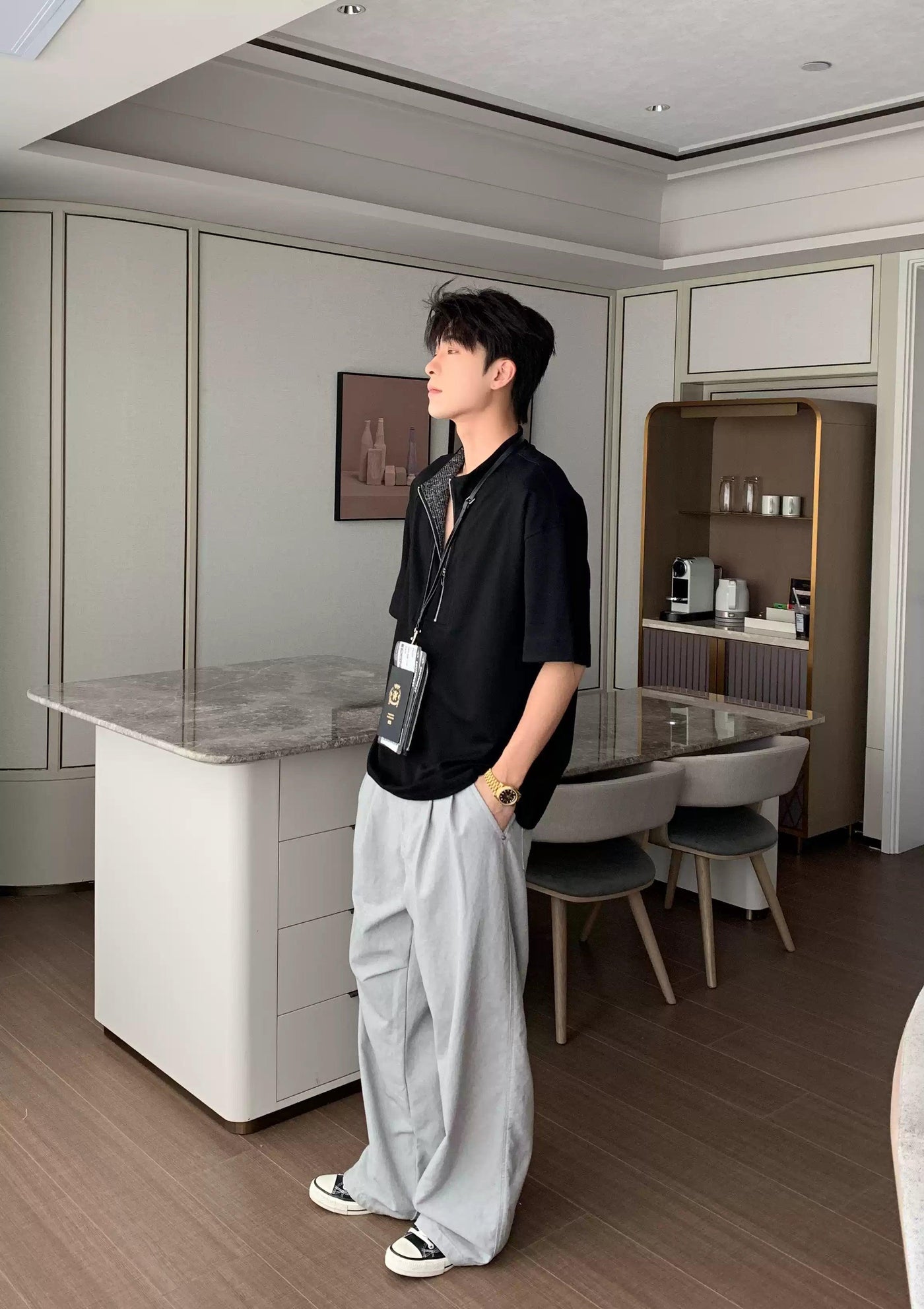 Hua Clean Fit Pleated Straight Pants-korean-fashion-Pants-Hua's Closet-OH Garments