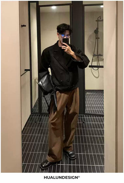 Hua Clean Fit Pleated Trousers-korean-fashion-Trousers-Hua's Closet-OH Garments