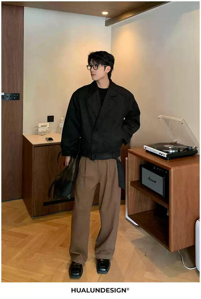 Hua Clean Fit Pleated Trousers-korean-fashion-Trousers-Hua's Closet-OH Garments