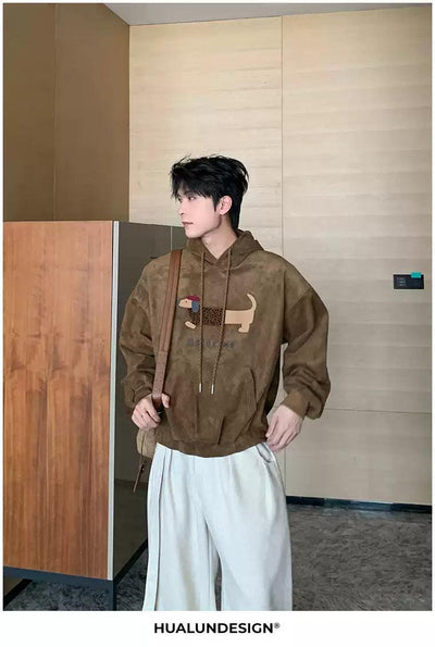 Hua Dachshund Dog Graphic Hoodie-korean-fashion-Hoodie-Hua's Closet-OH Garments