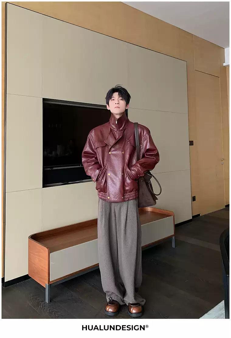 Hua Front Pleats Wide Leg Trousers-korean-fashion-Trousers-Hua's Closet-OH Garments