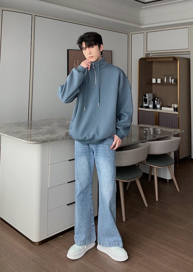 Hua Half-Zipped Drawstring Turtleneck-korean-fashion-Turtleneck-Hua's Closet-OH Garments