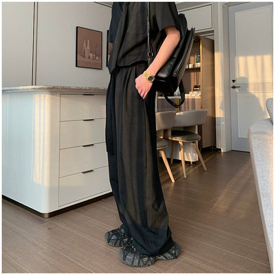 Hua Neck Tie & Belt Strap Detail Jumpsuit-korean-fashion-Jumpsuit-Hua's Closet-OH Garments