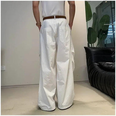 Hua Plain Side Pleated Track Pants-korean-fashion-Pants-Hua's Closet-OH Garments