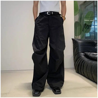 Hua Plain Side Pleated Track Pants-korean-fashion-Pants-Hua's Closet-OH Garments