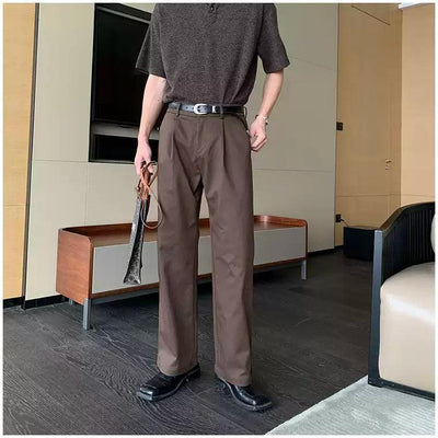 Hua Plain Slant Pocket Tapered Pants-korean-fashion-Pants-Hua's Closet-OH Garments