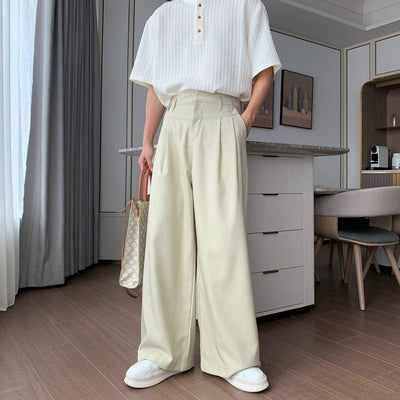 Hua Pleated Wide Trousers-korean-fashion-Trousers-Hua's Closet-OH Garments