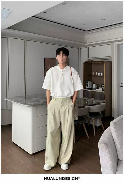 Hua Pleated Wide Trousers-korean-fashion-Trousers-Hua's Closet-OH Garments
