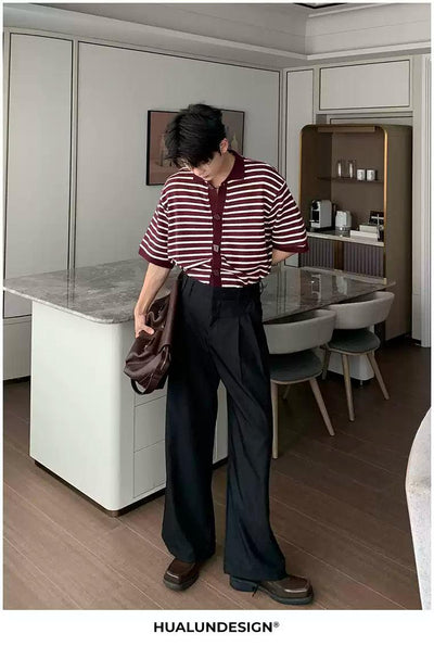 Hua Pleated Wide Trousers-korean-fashion-Trousers-Hua's Closet-OH Garments