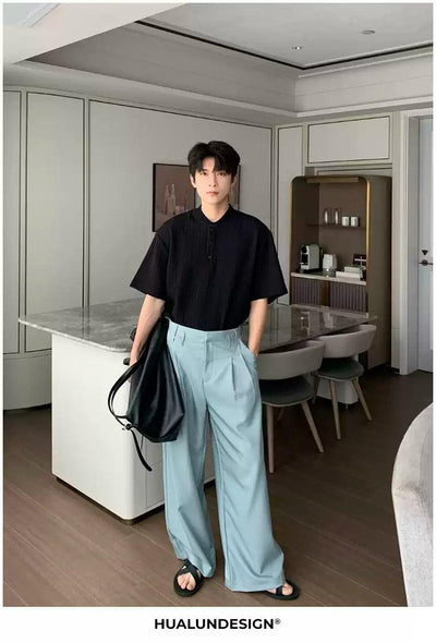 Hua Pleated Wide Trousers-korean-fashion-Trousers-Hua's Closet-OH Garments