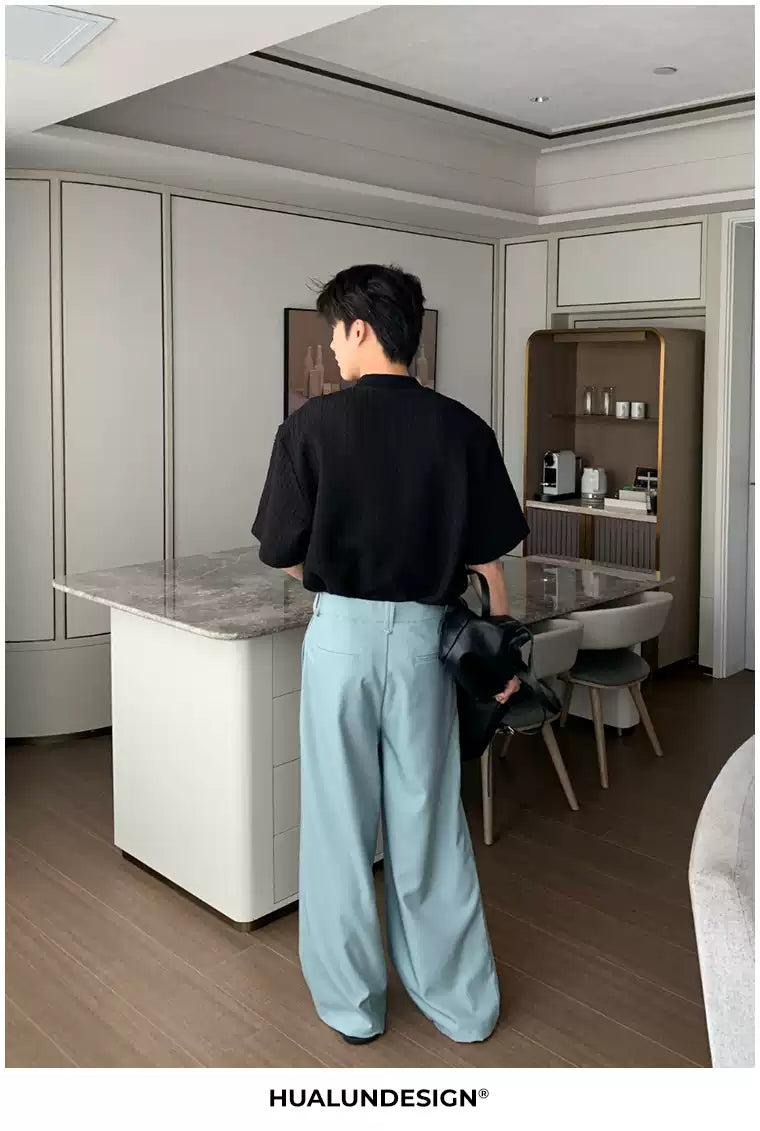 Hua Pleated Wide Trousers-korean-fashion-Trousers-Hua's Closet-OH Garments