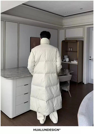 Hua Quilted Buttoned Down Long Coat-korean-fashion-Long Coat-Hua's Closet-OH Garments