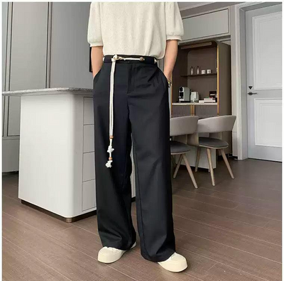 Hua Rope String Waist Pants-korean-fashion-Pants-Hua's Closet-OH Garments