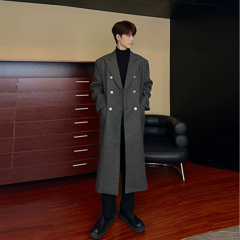 Hua Six-Buttons Double-Breasted Trench Coat-korean-fashion-Long Coat-Hua's Closet-OH Garments