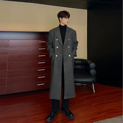 Hua Six-Buttons Double-Breasted Trench Coat-korean-fashion-Long Coat-Hua's Closet-OH Garments