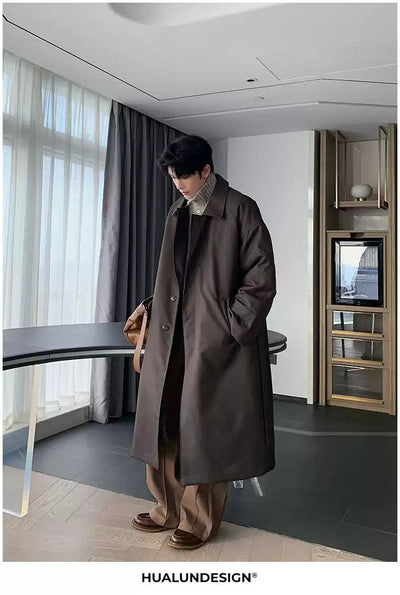 Hua Sleek Padded Trench Coat-korean-fashion-Long Coat-Hua's Closet-OH Garments