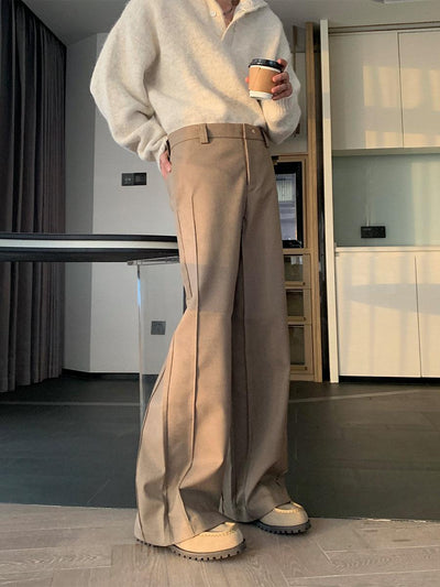 Hua Straight Seam Detail Trousers-korean-fashion-Trousers-Hua's Closet-OH Garments