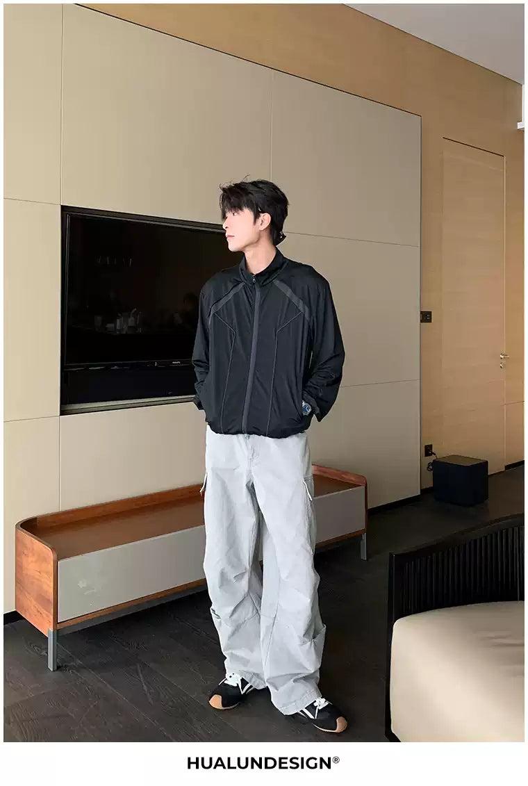 Hua Structured Athleisure Zipped Jacket-korean-fashion-Jacket-Hua's Closet-OH Garments