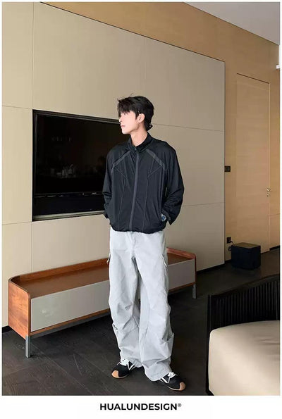 Hua Structured Athleisure Zipped Jacket-korean-fashion-Jacket-Hua's Closet-OH Garments